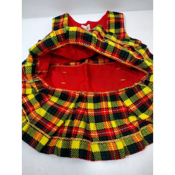 R Gee Kids Girls size 2T sleeveless top or dress plaid vintage 1970s - Picture 4 of 4
